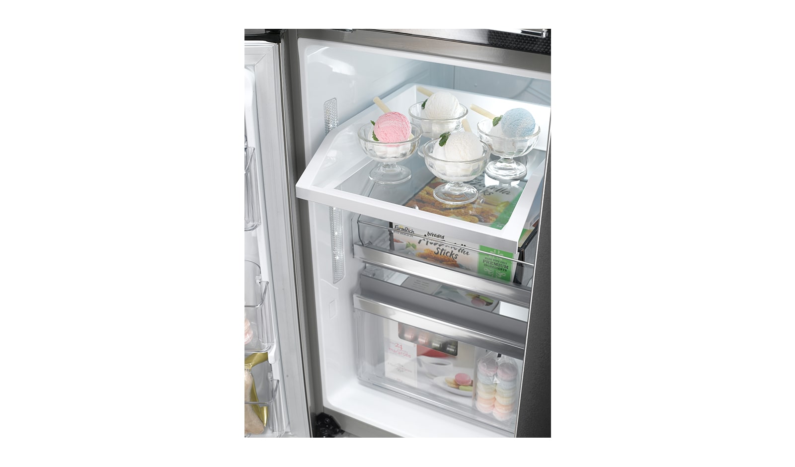 LG 712L French Door Fridge with Anti-fingerprint Brushed Finish, GF-5L712PL